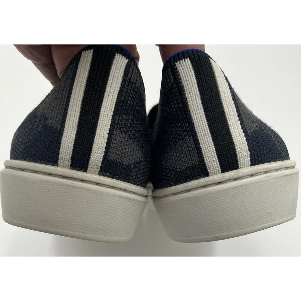 Rothy’s The Original Women’s 8.5 Gray‎ Camo Knit Slip On Flats Sneakers Washable